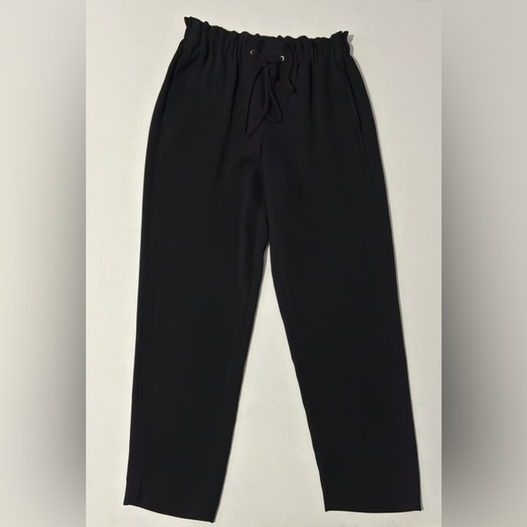 THEORY Tralpin Drawstring Pant w/pockets Size 4 black career jogger - Picture 5 of 8
